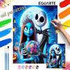 Jack Skellington Sally Wedding Disney Oil Painting Kit Home Bedroom Wall Decor Handmade Gift Art Crafts Supplies DIY Paint By Numbers