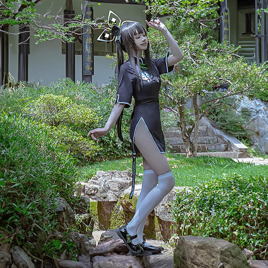 [Milky Time] Blue Archive Shun Haruhara Cosplay Halloween Chinese Dress (M)