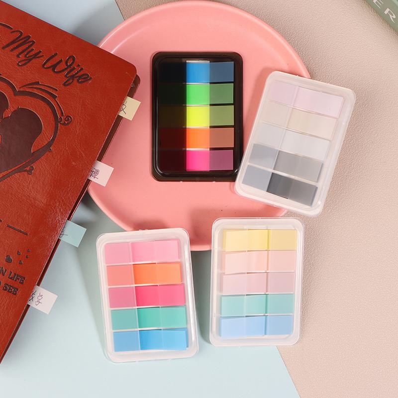 2 Box 200Pcs Stickers Extractable Sticky Tabs Page Markers Sticky Tabs Writable Page Sticky Notes Transparent Color