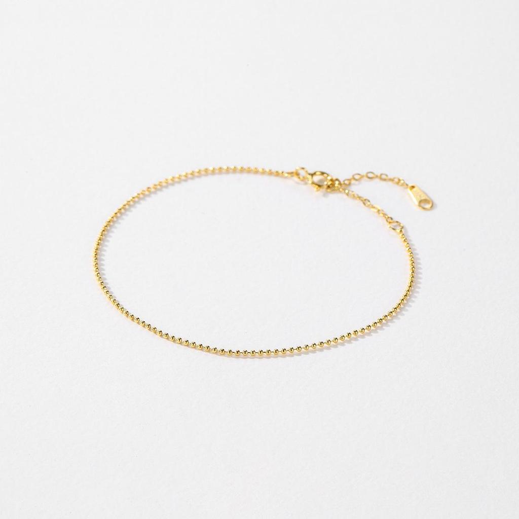 MODIAN 925 Sterling Silver Simple Tiny Thin Beads Stackable Adjustable Bracelets Valentine's Day Gift For Women Fine Jewelry