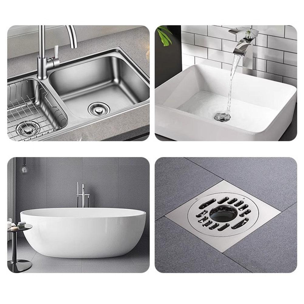 Silicone Shower Drain Strainer Set of 3 with Double Filtration and Anti Slip Features for Bathtub and Shower Use