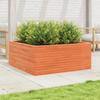 Plant Box Wax Brown 110x110x46 Cm Solid Pine Wood