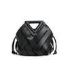 Magnetic Buckle Woven Triangle Women's Handbag - Large Capacity Crossbody Bag
