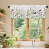 Bahar Çiçekli Perde Üstlüğü Yapraklar Çiçekler Pencere Üstlüğü Kısa Mutfak Perdesi Askı Yuvalı Perde Üstlüğü Banyo Yemek Odası İçin