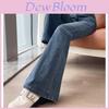 Jeans Larghi da Donna a Vita Alta Ricamati per l'Autunno Comfort Casual