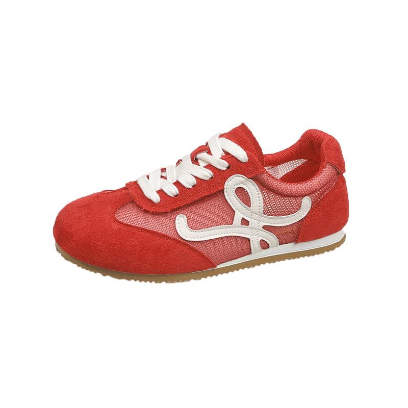 Retro color matching Forrest Gump shoes women's 2025 new comfortable and breathable = flat casual sports moral training shoes
