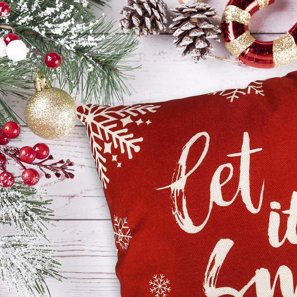 Vánoční povlak na polštář Červený povlak na polštář na pohovku Polštář Povlečení Polštář Polštář u postele