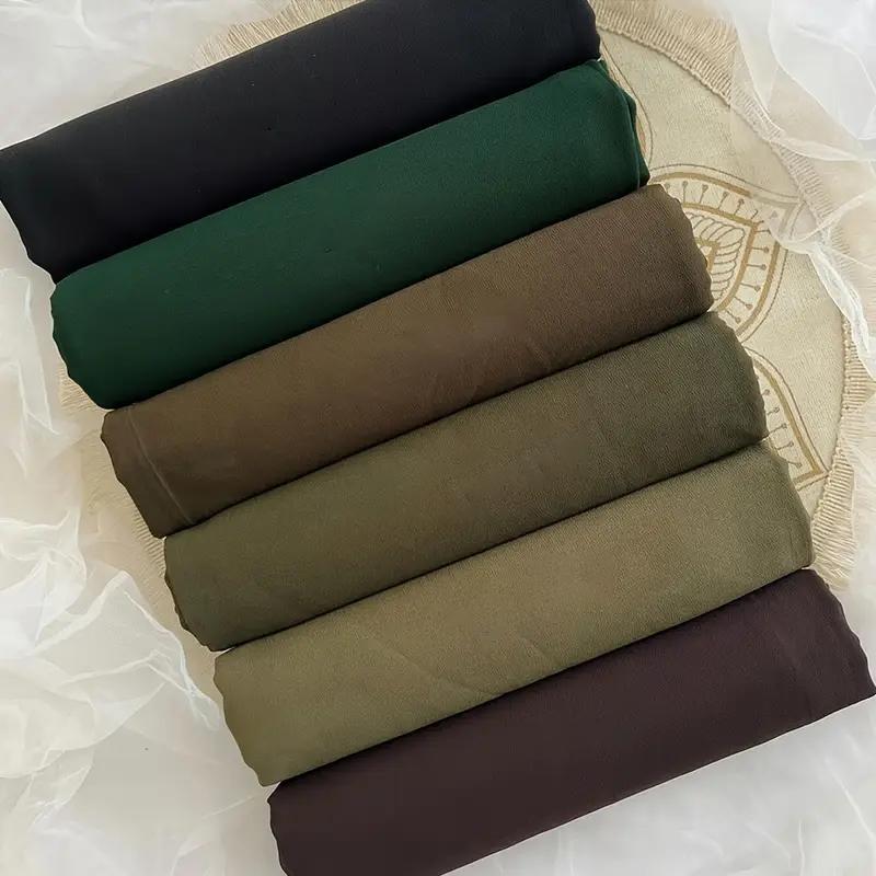 Summer Women Plain Chiffon Hijab Scarf Long Shawl Muffler High Quality Fashion Muslim Headband Neckerchief 180*70Cm