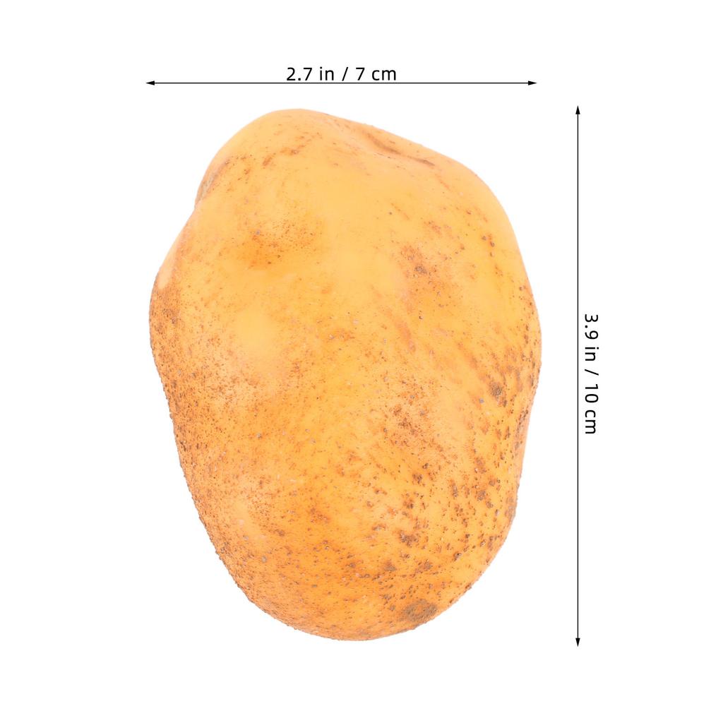 4 Pièces Ornement Pomme de Terre Artificielle Accessoires Exquis Pommes de Terre Fausses Légume Décoration Réaliste Ornements Légumes Réalistes