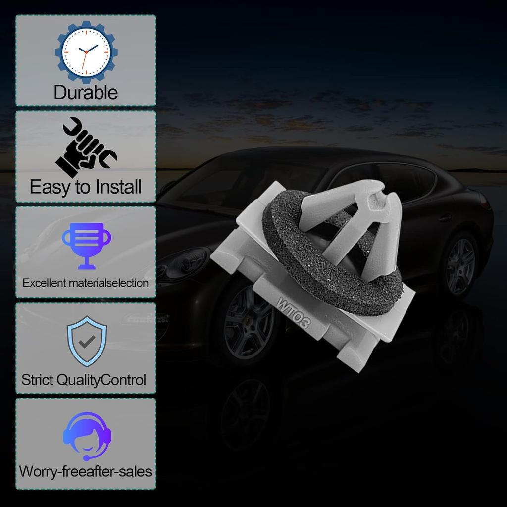 20Pcs Rocker Moulding Clip & Fender Exterior Trim Clips Compatible with Jeep Grand Cherokee Compass 68172491AA 68271803AA 68395627AA GM 11571175