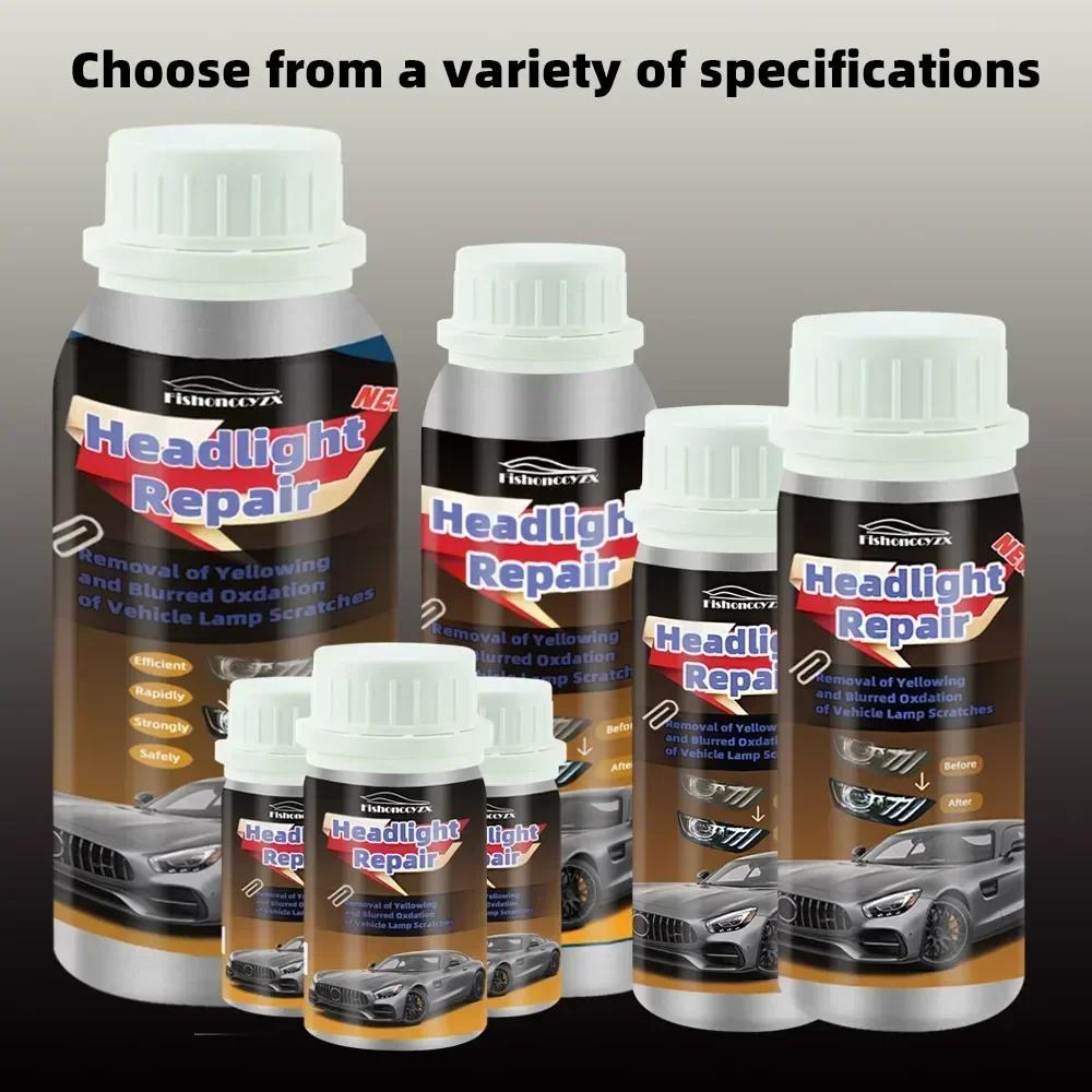 800ml Headlights Liquid Polymer Headlight Chemical Polish Repair Fluid Refurbishment Scratch Repair Polishing Headlights Kit