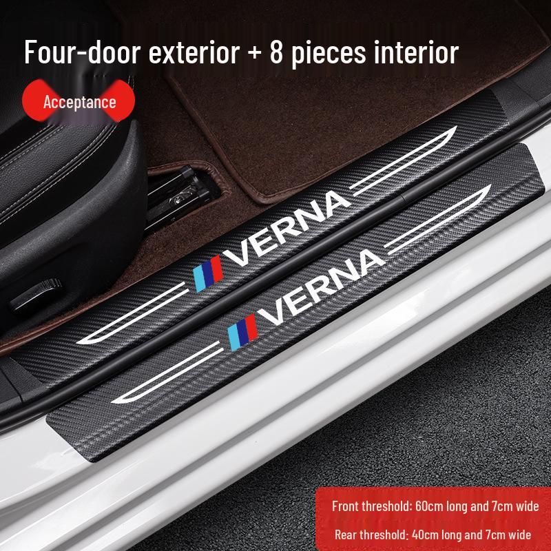 Hyundai Verna 23 Sill Strip: Interior Welcome Pedal Decoration & Anti-Step Protection Sticker