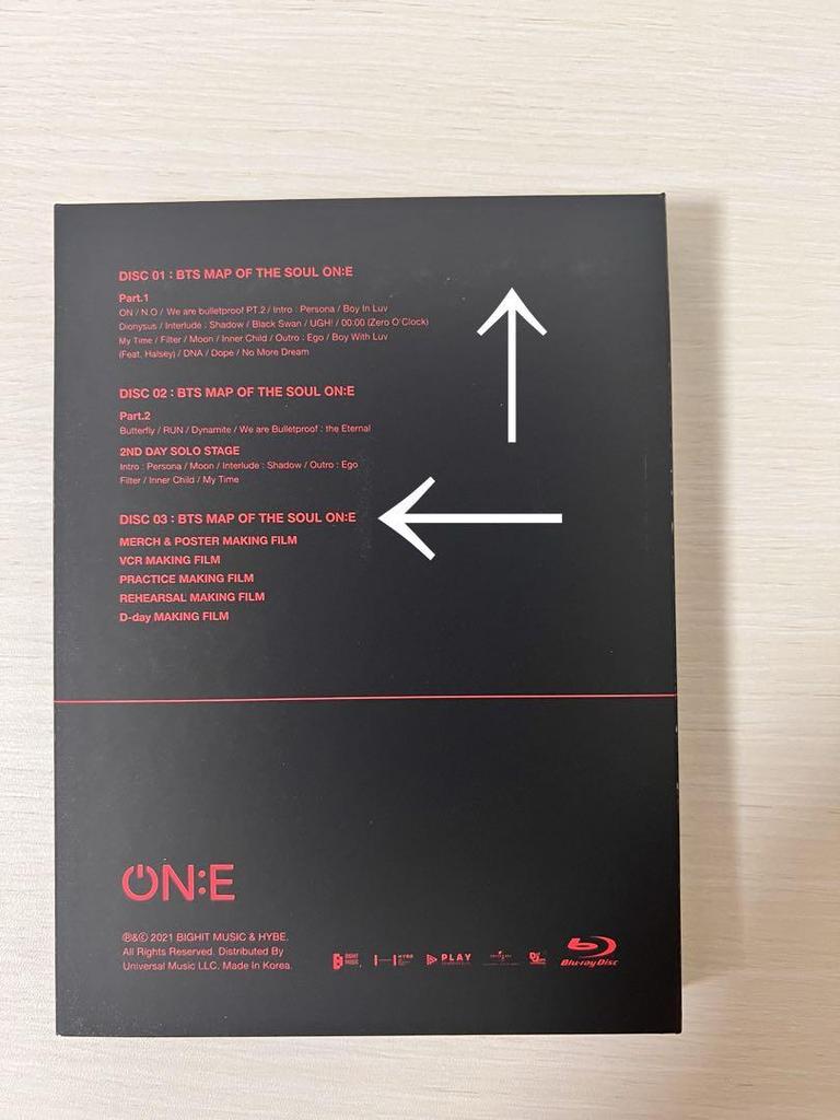[USED] BTS MAP OF THE SOUL ON:E