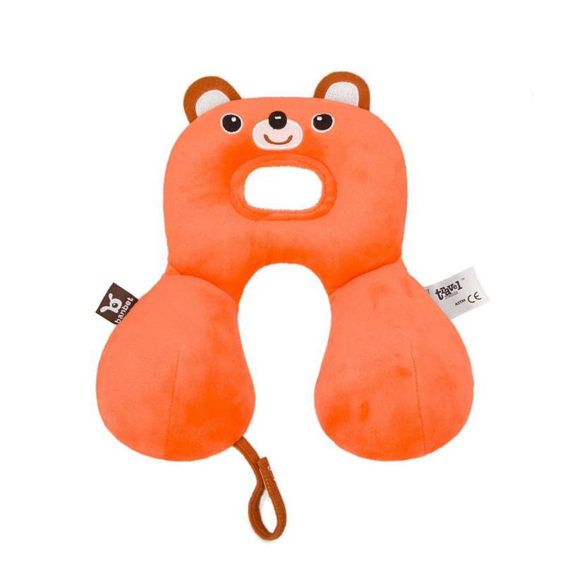 

Baby Travel Neck Pillow With Cartoon Bear And Pig Patterns For Car Comfort OrangeBearS