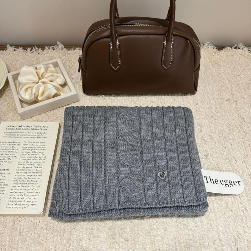 Wool knitted solid color scarf couple versatile autumn and winter scarf solid color warm scarf Christmas scarf hot sale