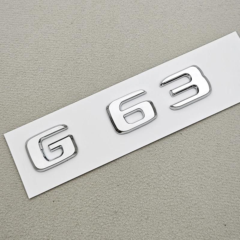 3D ABS Car Letters Logo G55 G63 G65 Sticker Rear Trunk Badge Emblem Decals For AMG G55 G63 W463 Auto Accessories