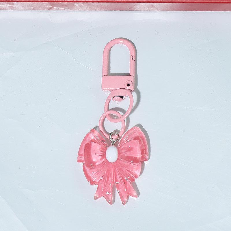 Colorful Bow Keychain Women's Fashion: Cute DIY Pendant and Bag Charm