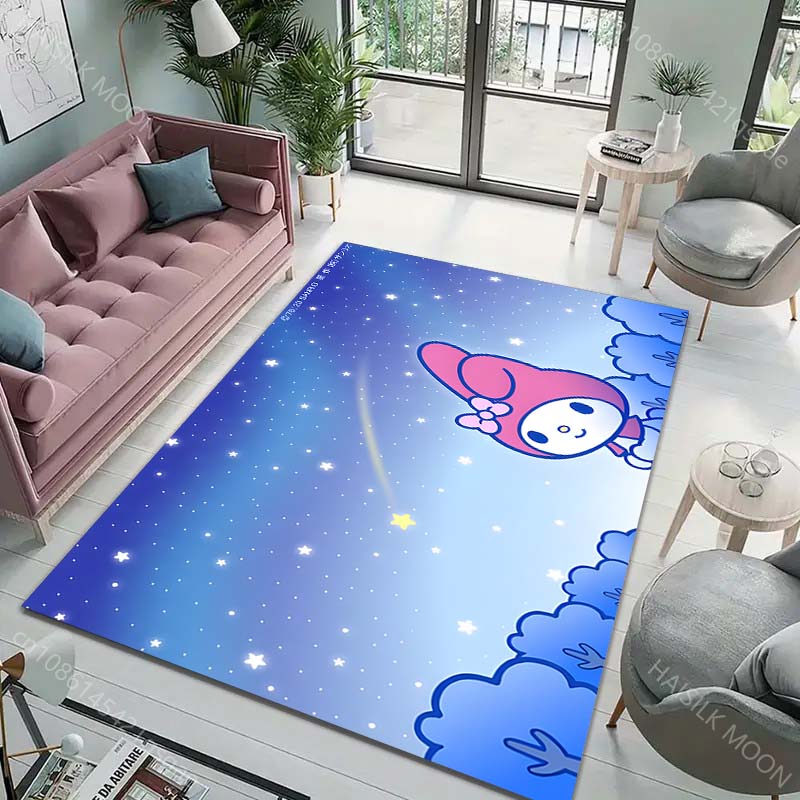 15 Sizes Japanese My Melody Rug Carpet for Living Room Children Bedroom Mat Sofa Doormat Floor Rug Home Decor Anti-Slip Mat
