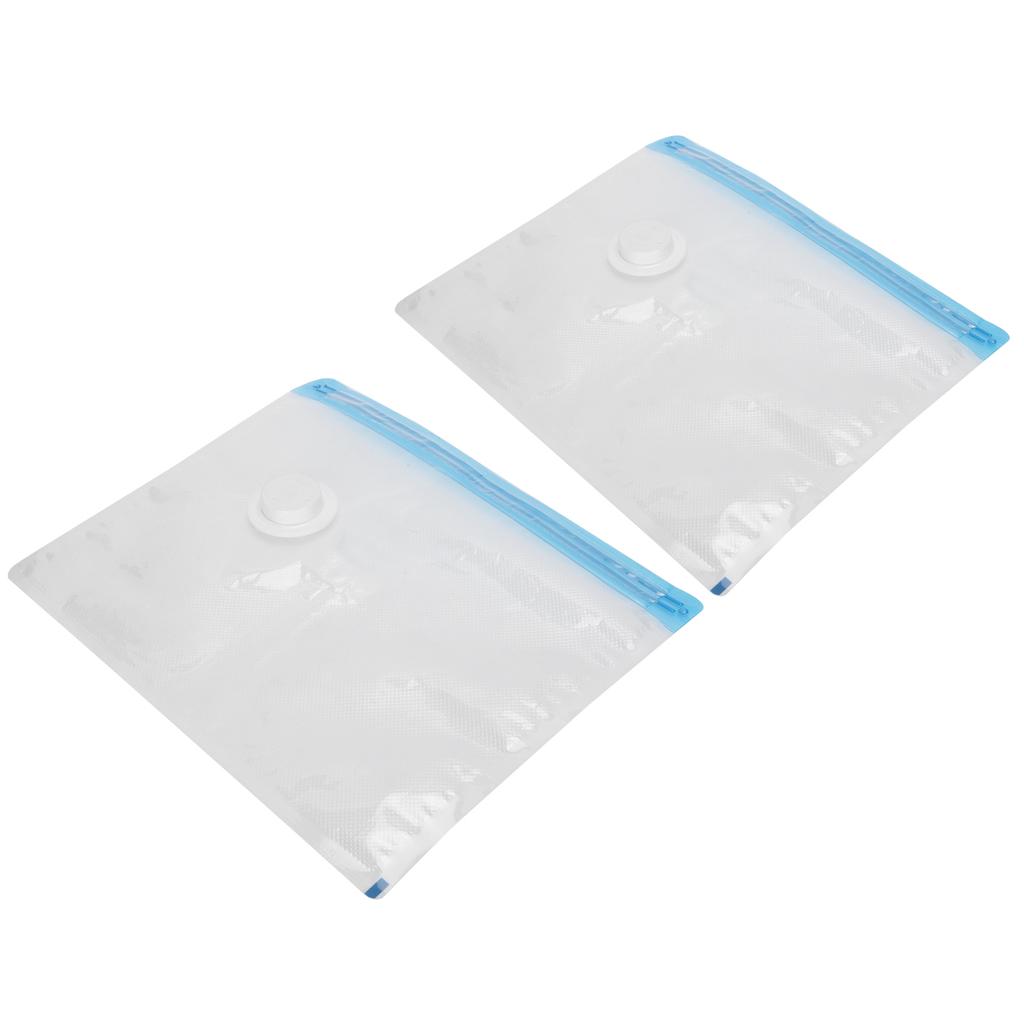 2Pcs Vacuum Storage Bag Space Saving Compressed Sealed Travel Bag with 3.5cm Thread Inlet