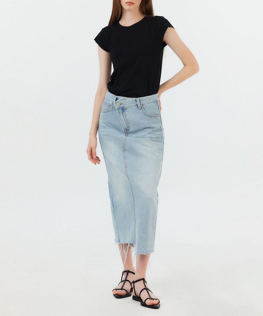 Potipo [W] Asymmetrical Cut Denim Skirt