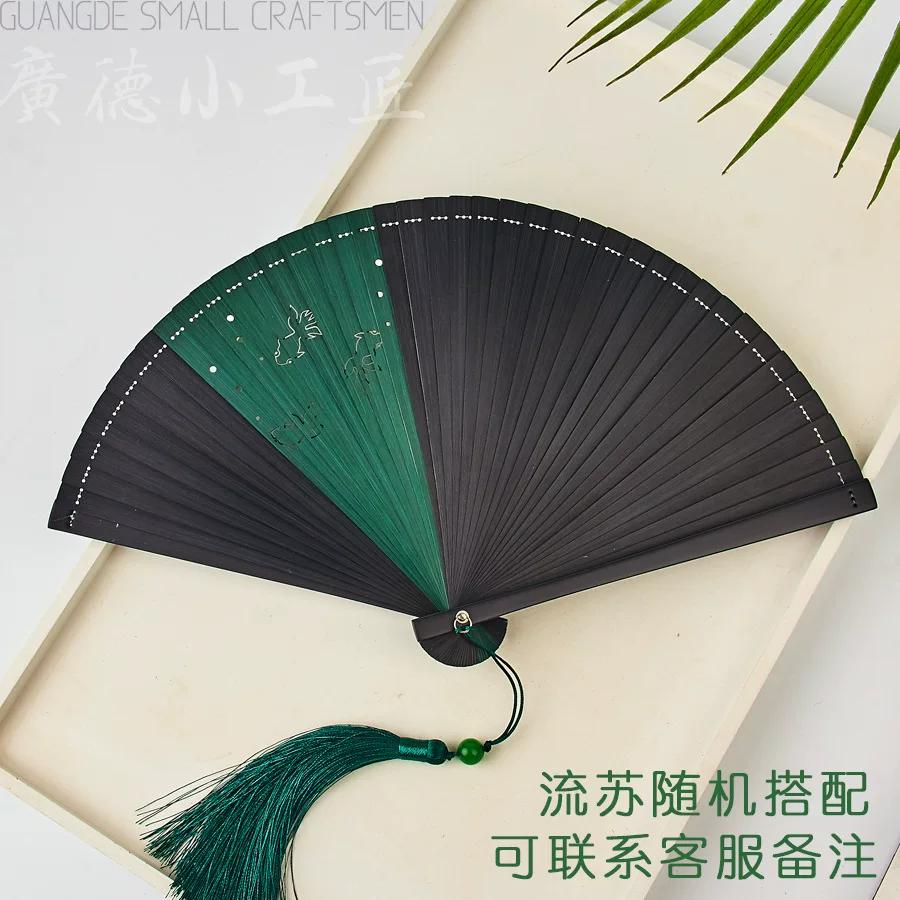All-Bamboo Folding Fan, New Chinese Style, Mini Fan, Traditional Style, Small Folding Fan for Cheongsam, Retro Portable Folding Fan for Women