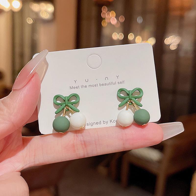 

Серьги-бантики зеленого цвета из серебра 925 пробы — модные, элегантные и легкие для женщин A942 золотой