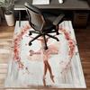 1PC Custom Name Dance Rose Garden Theme Floor Mat Ideal for Living Room, Game Rooms, Office, Bedroom,Floor Mat Playful Design