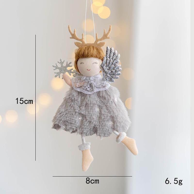 New Christmas Tree Angel Girl Ornament - Cute Gauze Pendant Decoration for Children