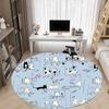 1pc Cat Pattern Office Round Rug, Non-slip, Soft and Durable Office Rug for Interior Decoration, Perfect for Office, Beautiful Decoration yy260312025