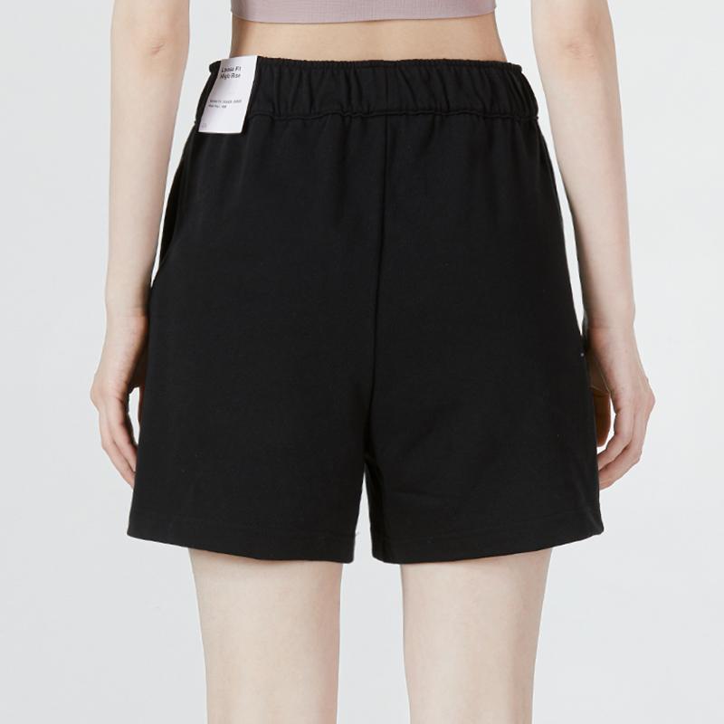 Nike Embroidered Logo Breathable Sportswear Knit Shorts Women Bottoms Black DM6729-010