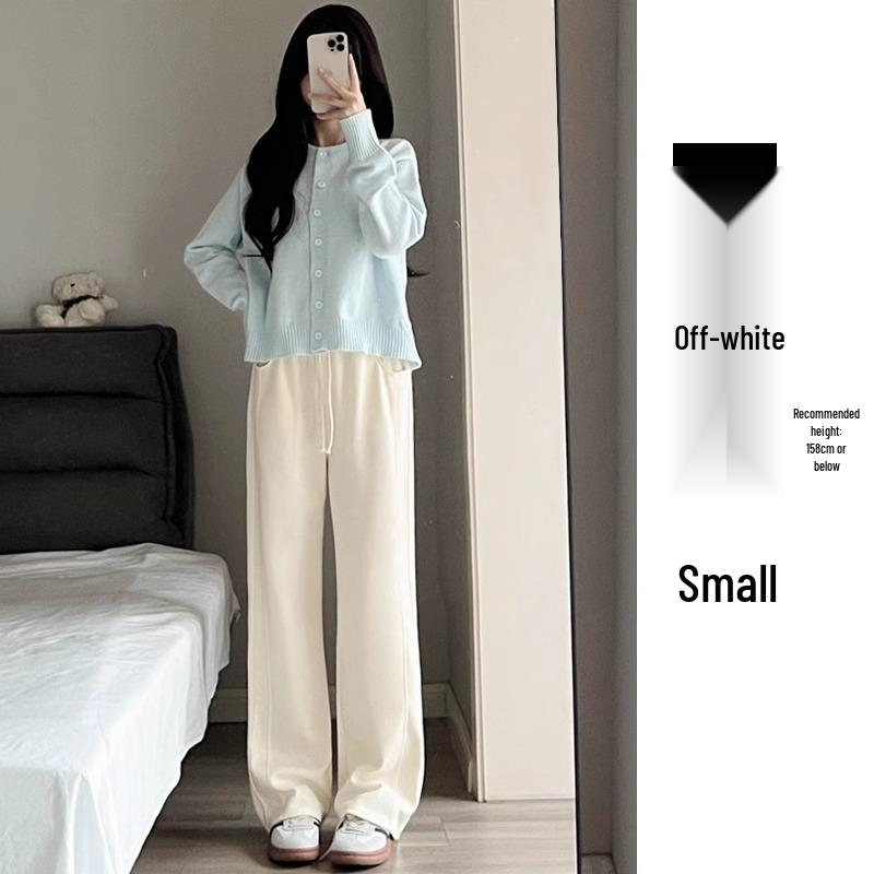 Gray Banana Women's Slimming Straight-Leg Track Pants - Petite 2025 Collection, Narrow Flare, Versatile Casual Wear for Spring and Autumn.