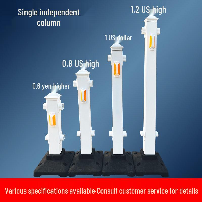 

Municipal Highway Guardrail: Traffic Anti-collision Barrier with Enhanced Posts and Rubber Base 0.6m Regular Post + Base