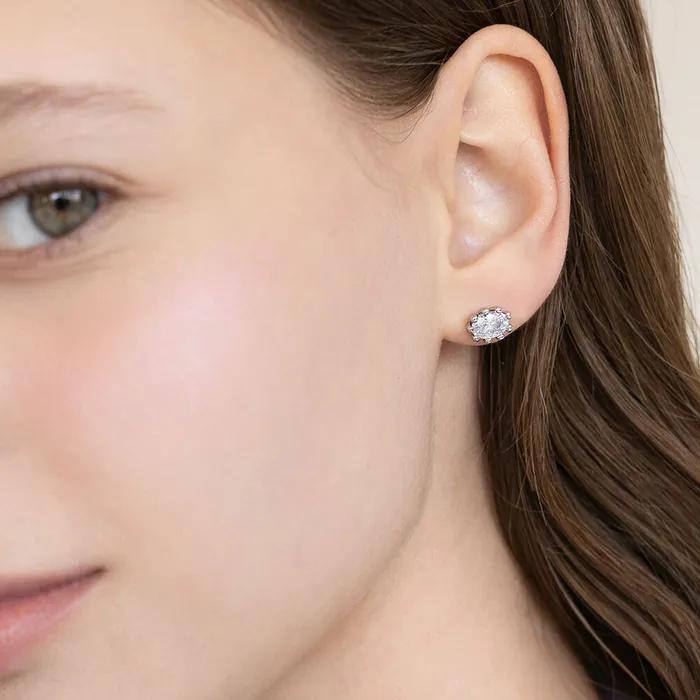 Antique Oval Cubic Earrings EC3324