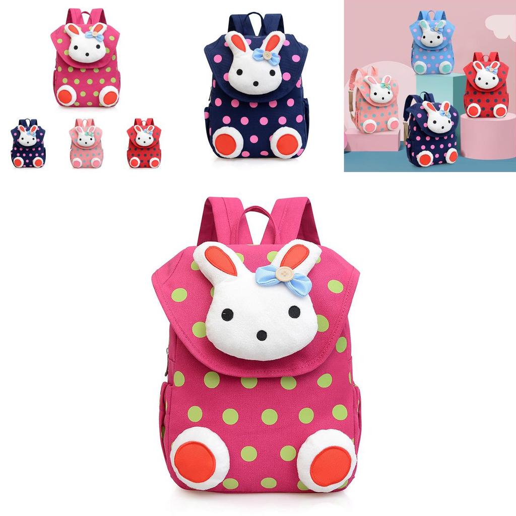 Fashionable Breathable Lightweight Canvas Bunny Backpack For School Kids