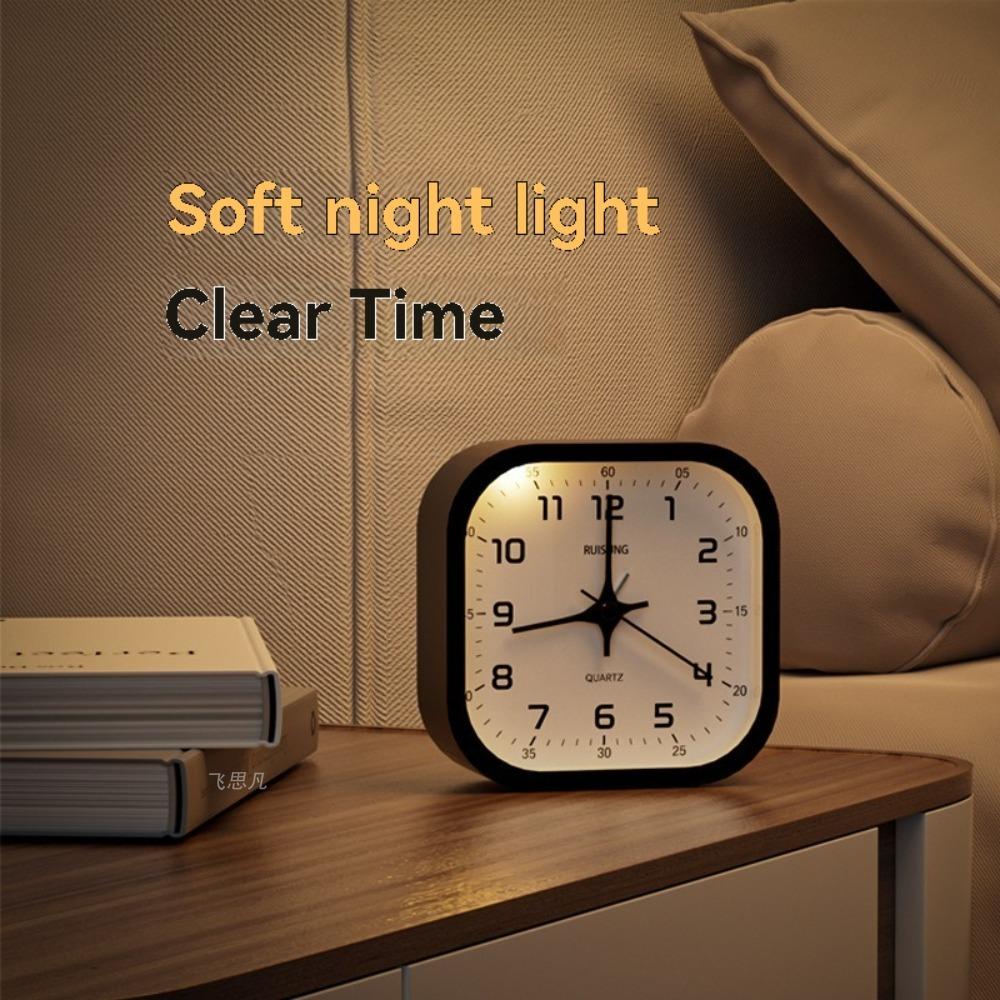 Children's alarm clock, modern style, silent operation time, plastic material, large digital clock, looks beautiful on the desk