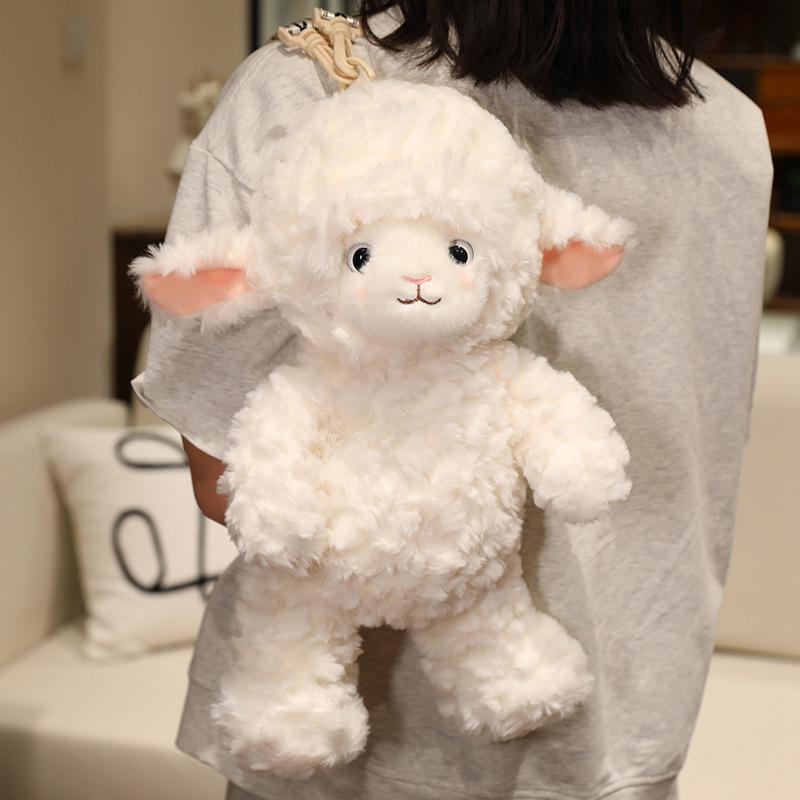 Adorable Little Sheep Backpack Plush Toy - Children's Doll and Cute Figurine, Perfect Birthday Gift for Girls