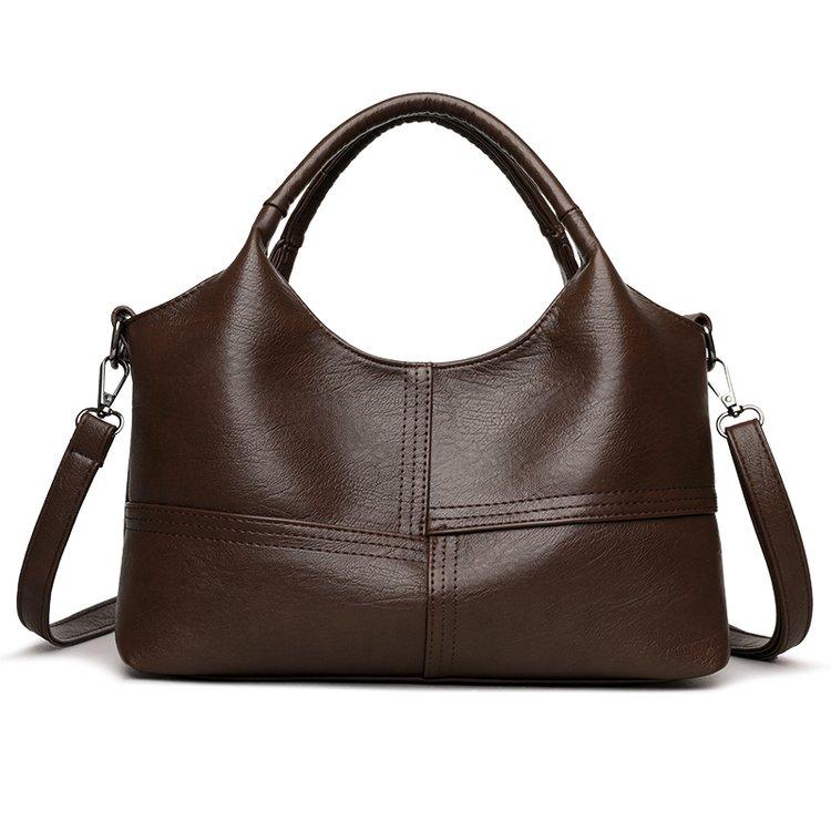 Vintage Leer Patchwork Handtas Mode Schoudertas Dames Vintage Crossbody Tas Werk Boodschappen en Dames Vakantiecadeaus