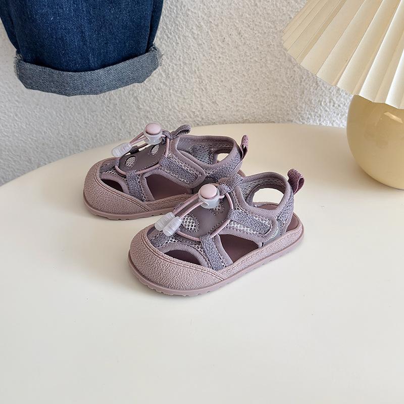 Kids Closed Toe Breathable Mesh Casual Sandals 16 фиолетовый