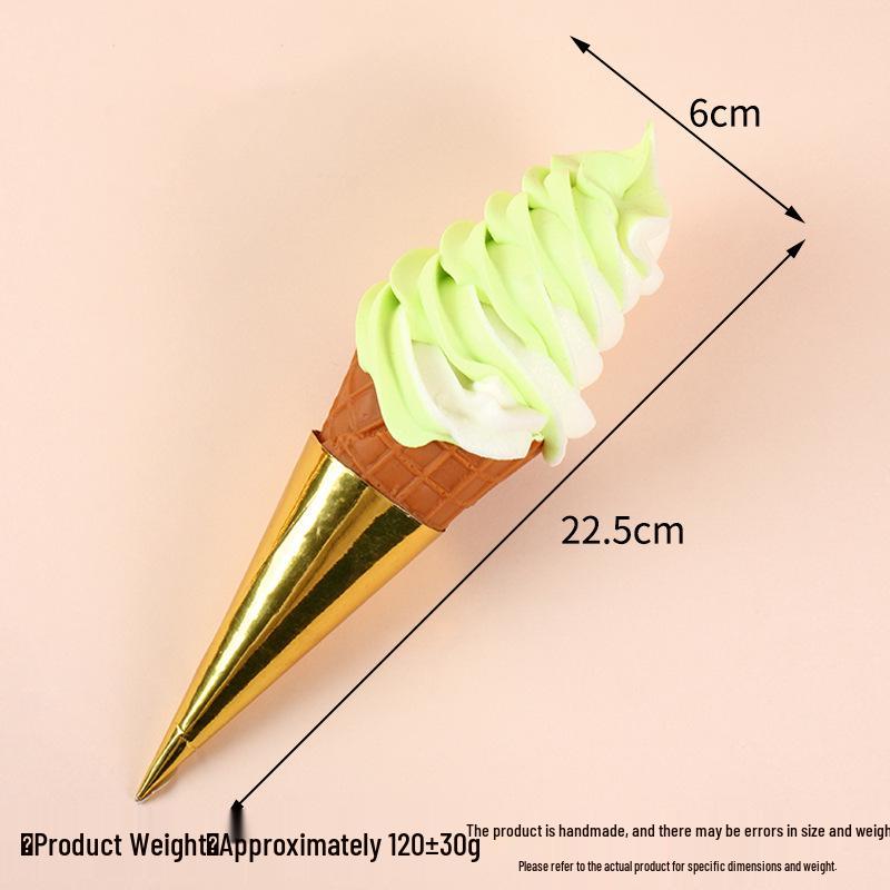 Simulation Torch Ice Cream Cone Model - Fake Dessert Display Prop for Ice Cream Shops