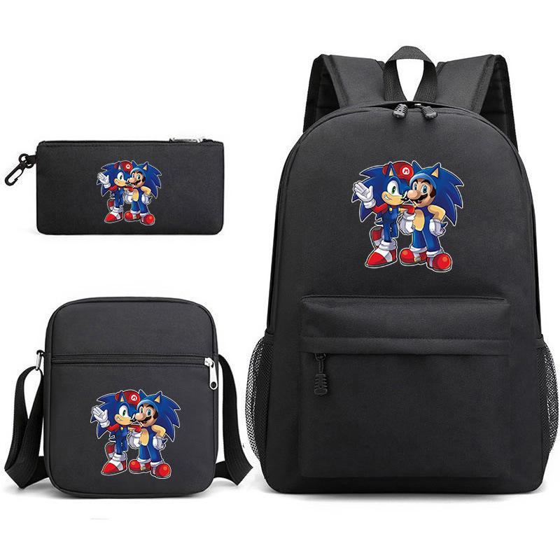 

Backpack Student School Bag Cartoon Backpack Shoulder Bag Pencil Bag Three-Piece Set Three piece set