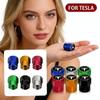 4Pcs Car Tire Valve Caps Metal Tyre Air Stems Cover For Tesla Model 3 Y S X Roadster Model 3 S X Y 2022 Invader Coil Mod WYE K80