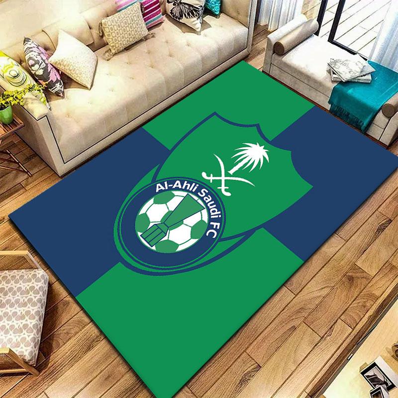 Al-Ahli Saudi FC Carpet Rug for Living Room Bedroom Home Sofa Decoration,Kids play Non-slip Floor Mat
