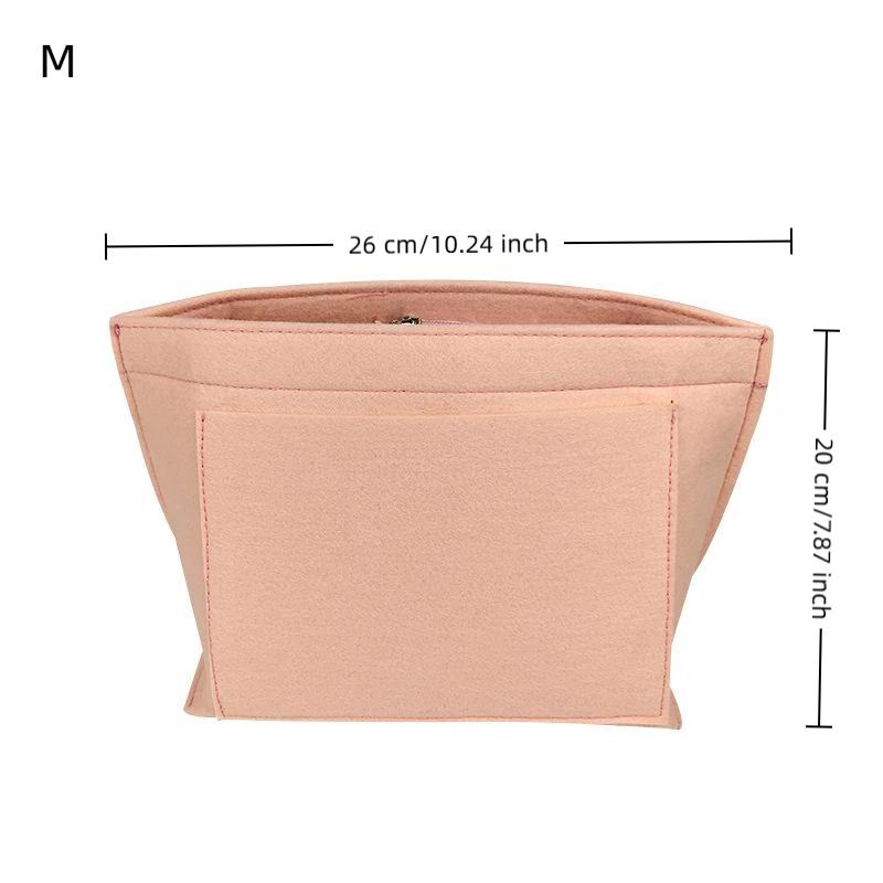 Felt Insert Bag Sturdy Foldable Handbag Liner Organizer Large Capacity Makeup Storage Bag for Travel Daily Use