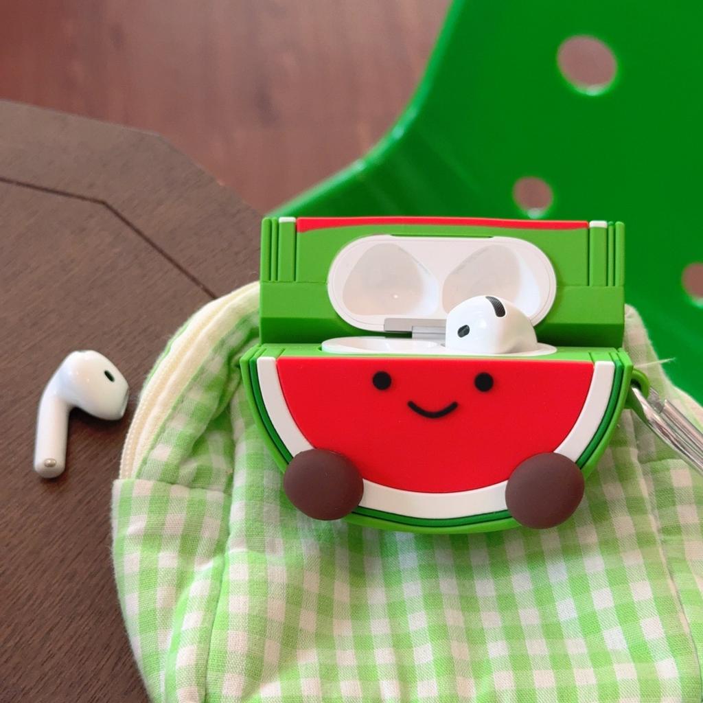 Watermelon expression for AirPods 1 apple bluetooth wireless 1/1/1 generation earphone case cute pro1 silicone women