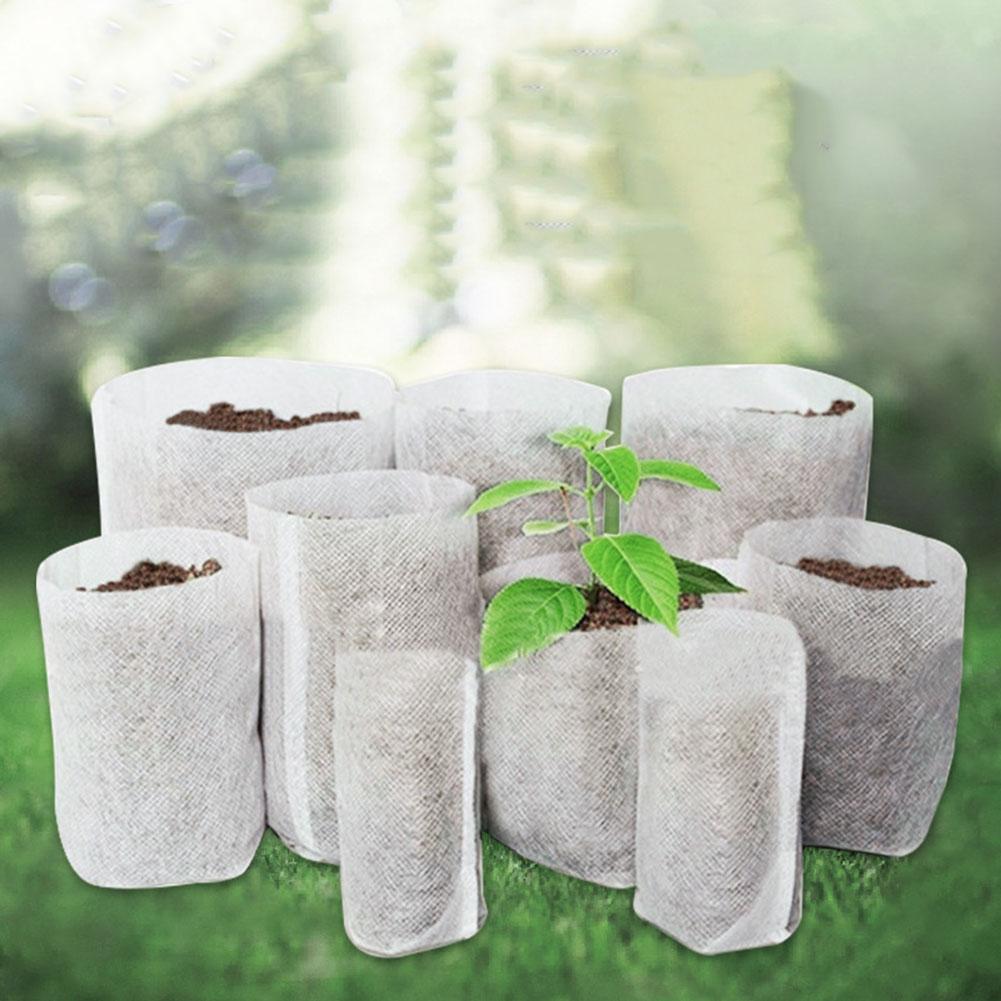 Planting Pocket Nursery Bags 100pcs Biodegradable For Home Tools