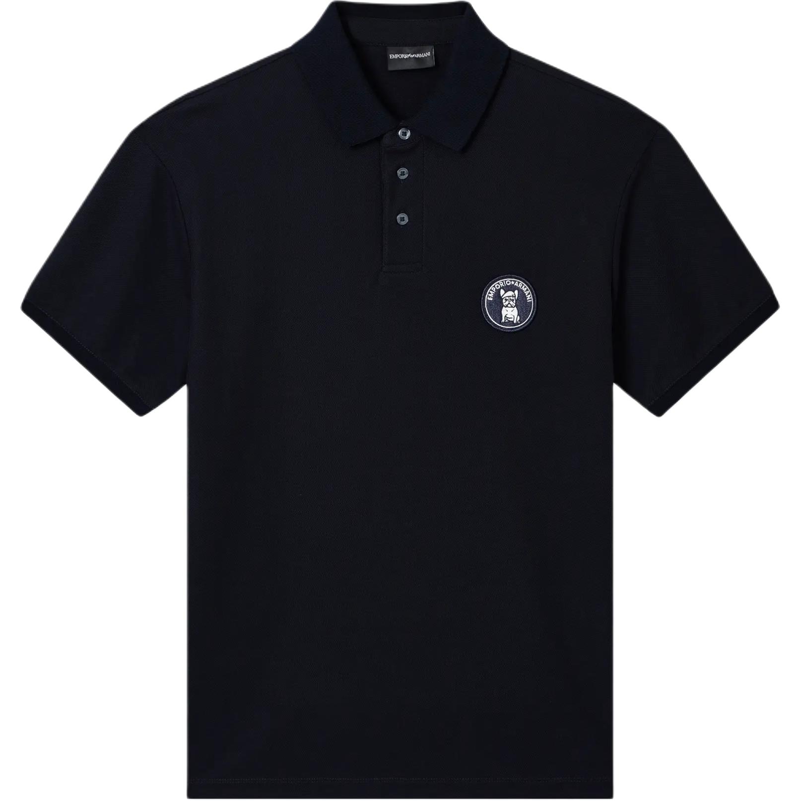 Emporio Armani Pure Cotton Short Sleeve Polo Shirt With Fun Embroidery Men tops EM005244-AF10497-UB118 S