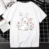 Easter T Shirt Kawaii Bunny Print Short-sleev Tops Fashion Casual Women Tee Easter Basekt Eggs Tees Oversized T-Shirt Ropa Mujer