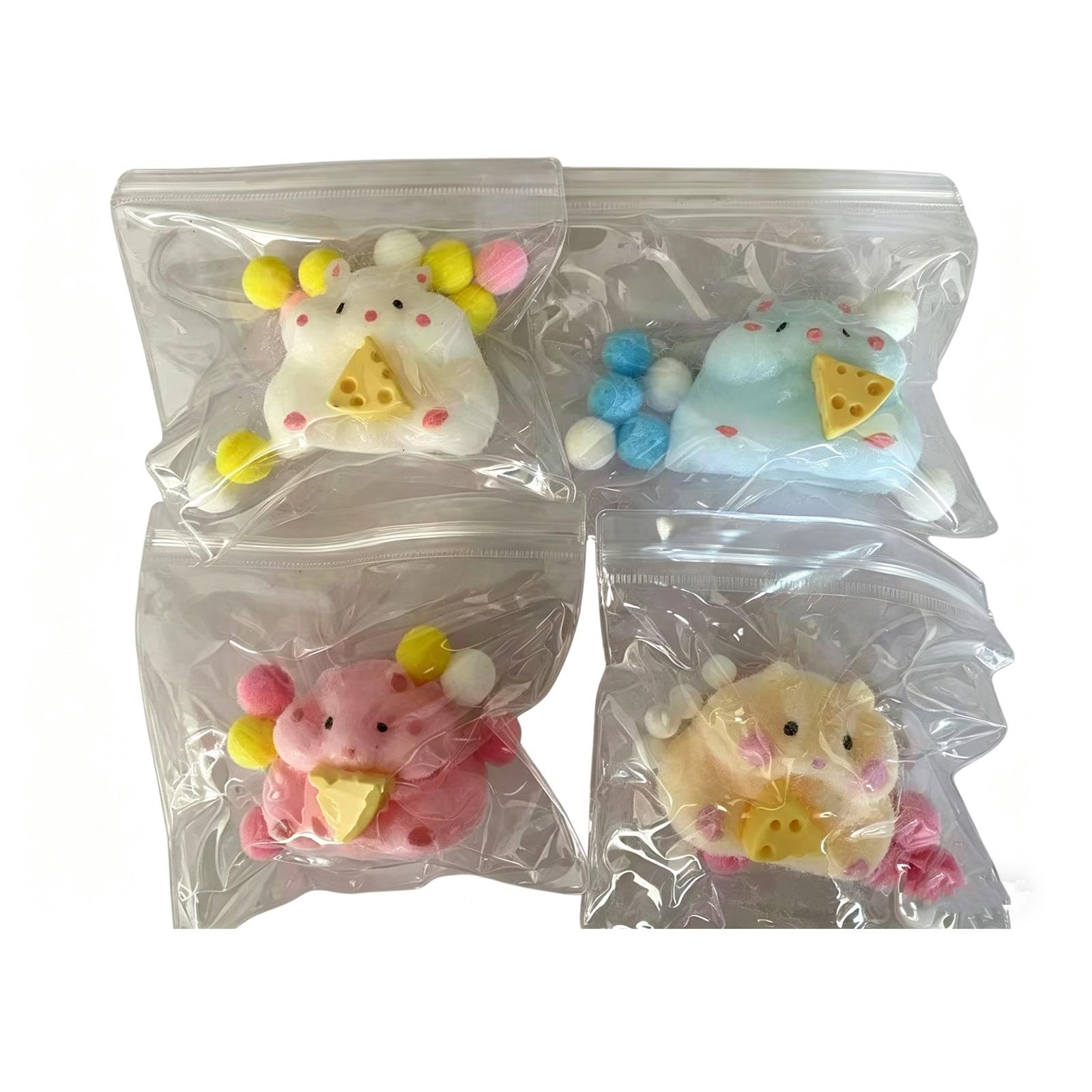Soft Plush Hamster Toy Stuffed Animal Doll Cute Cartoon Figure for Desk Decoration and Collectible Gift for Kids Adults