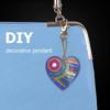 5pcs DIY Diamond Painting Keychain Full Drill Love Resin Bag Pendant Decoration