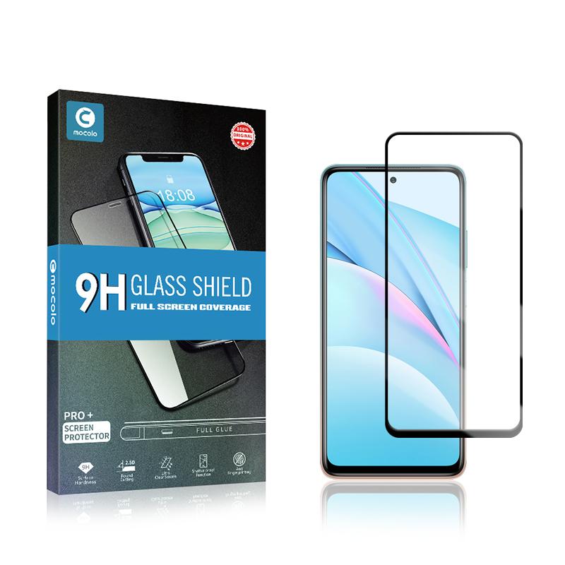 MOCOLO Full Glue Full Cover Silk Printing Tempered Glass Screen Protector for Xiaomi Mi 10T Lite 5G/Redmi Note 9 Pro 5G/Mi 10i 5G